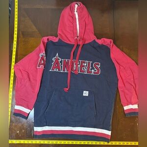 Stitches Angels Baseball Hoodie Red Blue White